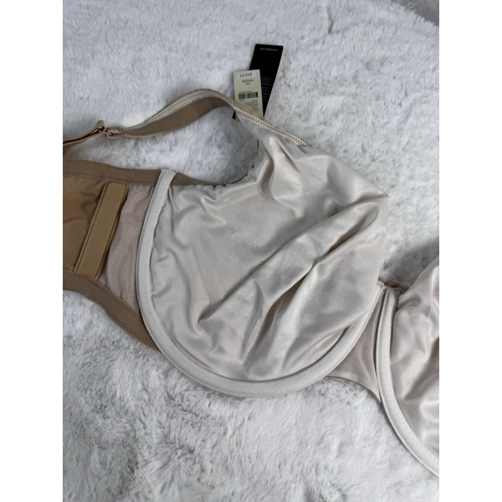 New Cacique Modern Lace Unlined Full Coverage Bra‎ Underwire Support Nude 46DDD - Picture 9 of 13